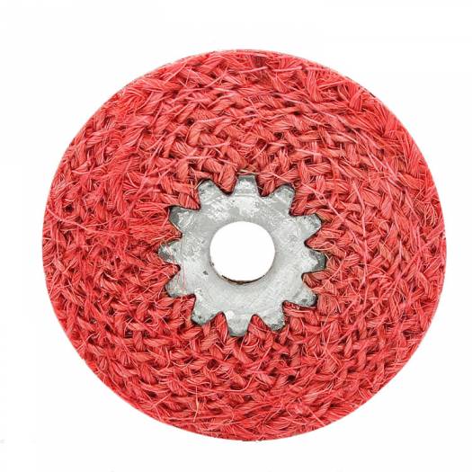 100mm 4 Inches Red / Purple 100% Sisal Rope Polishing Wheel